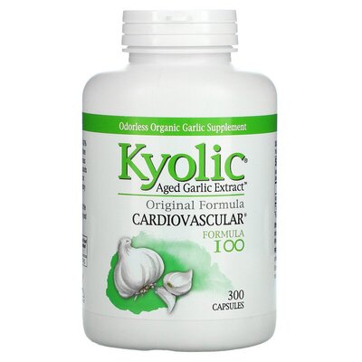 Экстракт выдержанного чеснока Kyolic Aged Garlic Extract Cardiovascular Health Original Formula, 300 капсул