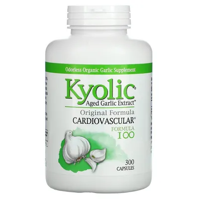 Екстракт витриманого часнику Kyolic Aged Garlic Extract Cardiovascular Health Original Formula, 300 капсул