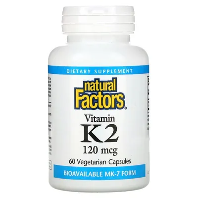 Вітамін K2 Natural Factors Vitamin K2 100 мкг, 60 вегетаріанських капсул