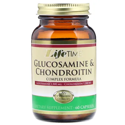 Глюкозамін і хондроїтин LifeTime Vitamins Glucosamine & Chondroitin Complex Formula, 60 капсул