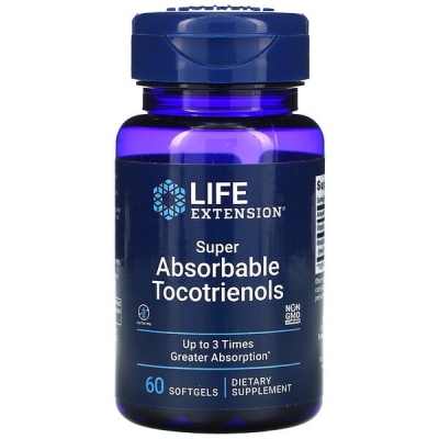 Вітамін Е Супер абсорбуючі Токотрієноли Life Extension Super Absorbable Tocotrienols, 60 капсул