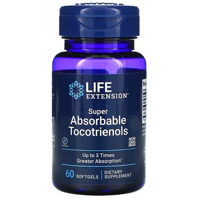 Вітамін Е Супер абсорбуючі Токотрієноли Life Extension Super Absorbable Tocotrienols, 60 капсул