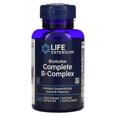 Комплекс Вітамінів Групи В Life Extension BioActive Complete B-Complex, 60 вегетаріанських капсул