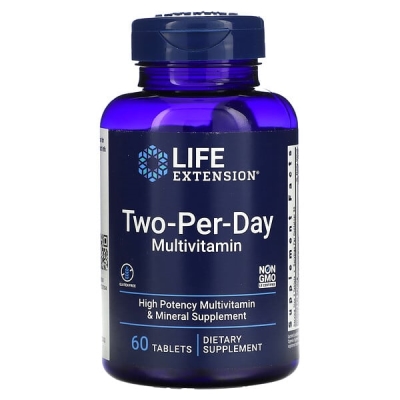 Мультивітаміни Двічі на День Life Extension Two-Per-Day, 60 таблеток