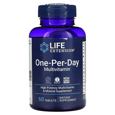Мультивітаміни Одна на день Life Extension One-Per-Day, 60 таблеток