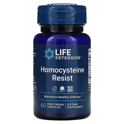 Резистентність до гомоцистеїну Life Extension Homocysteine Resist, 60 вегетаріанських капсул