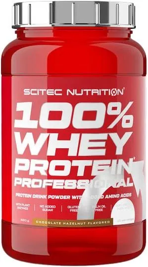 Протеїн сироватковий змішаний Scitec Nutrition 100% Whey Protein Professional шоколад-фундук, 920 г