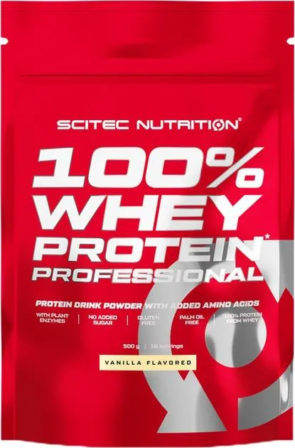 Протеїн сироватковий змішаний Scitec Nutrition 100% Whey Protein Professional ваніль, 500 г