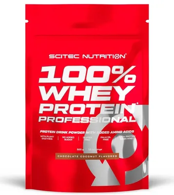 Протеїн сироватковий змішаний Scitec Nutrition 100% Whey Protein Professional шоколад-кокос, 500 г
