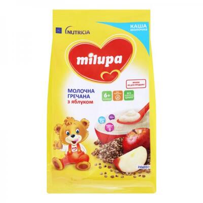 Каша молочна Milupa гречана з яблуком для дітей з 6 місяців, 210 г