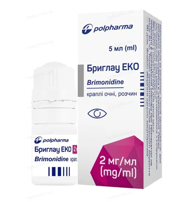 Бриглау еко краплі оч., р-н 2 мг/мл по 5 мл №1 у флак.-крап.