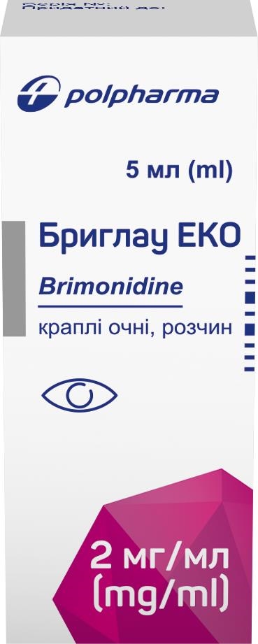 Бриглау еко краплі оч., р-н 2 мг/мл по 5 мл №1 у флак.-крап.