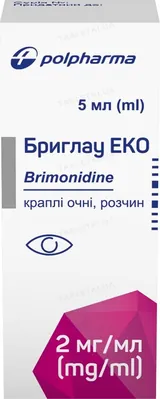 Бриглау еко краплі оч., р-н 2 мг/мл по 5 мл №1 у флак.-крап.