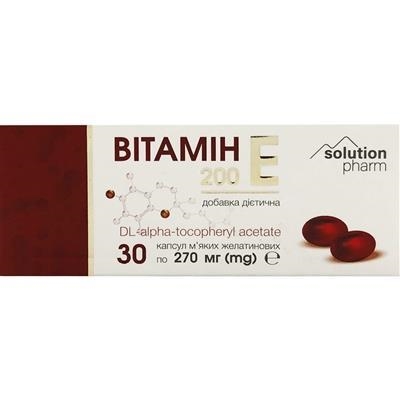 Витамин Е 200 Solution Pharm капсулы №30