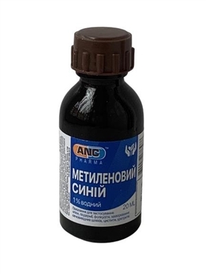 Метиленовый синий ANC pharma раствор д/наруж. прим., водн. 1 % по 20 мл во флак.