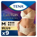 Труси урологічні Tena Lady Pants Plus Creme, розмір М, бежеві, 9 штук