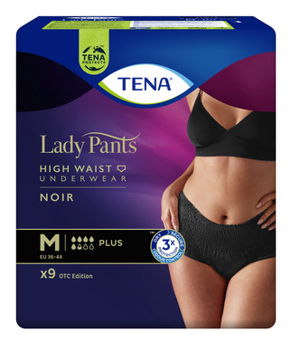 Трусы урологические Tena Lady Pants Plus Black, размер М, 9 штук