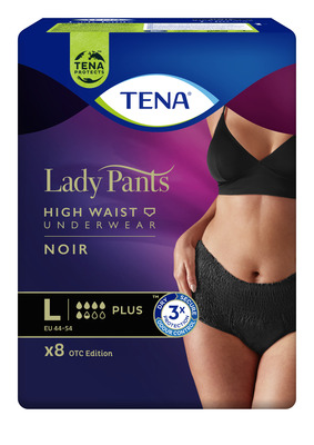Трусы урологические Tena Lady Pants Plus Black, размер L, 8 штук