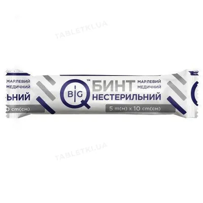 Бинт марлевий нестерильний BigQ медичний 5 м х 10 см