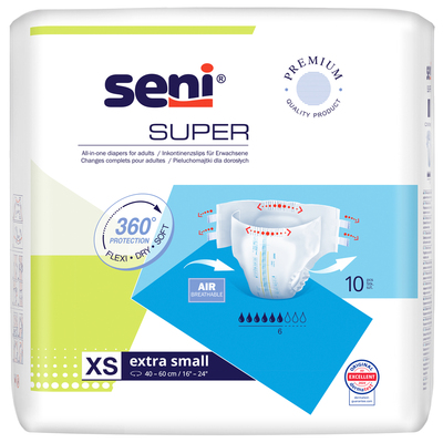 Подгузники для взрослых Super Seni extra small, 10 штук