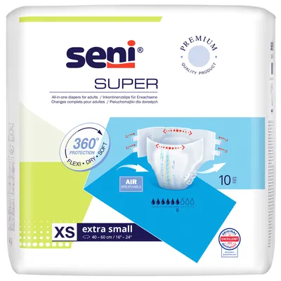 Підгузки для дорослих Seni Super extra small, розмір XS, 10 штук