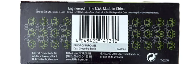 Щітка для собак та котів FURminator Dual Grooming Brush двостороння