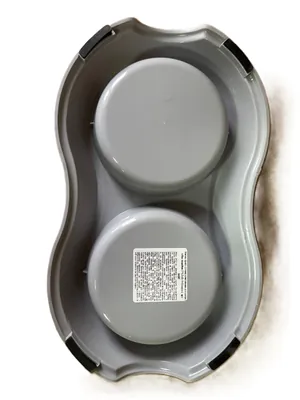 Миска для котів і собак Trixie 24985 подвійна пластик, 0,2 л/11 см