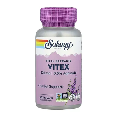 Вітекс екстракт ягід Solaray Vitex Chaste Berry Extract 225 мг вег. капсули №60