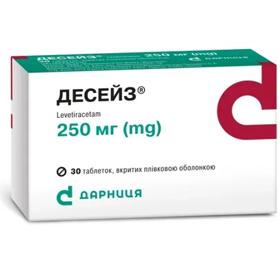 Десейз таблетки, в/плів. обол. по 250 мг №30 (10х3)