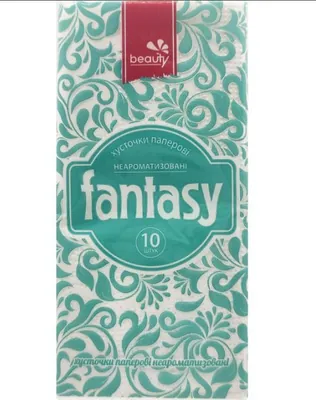 Хустинки паперові Fantasy без аромату, 10 шт х 1 уп