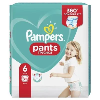 Підгузки-трусики Pampers Pants дитячі розмір 6, 15+ кг, 25 шт