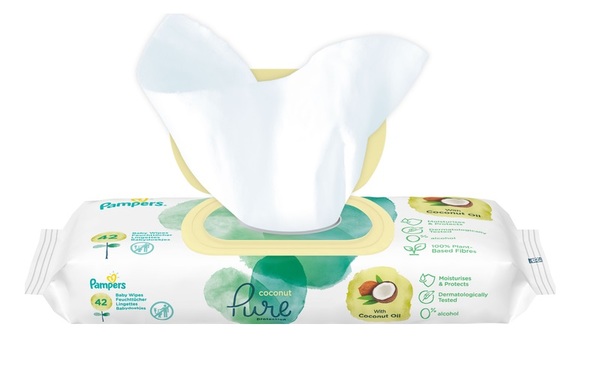 Салфетки влажные Pampers Pure Coconut детские, 42 шт