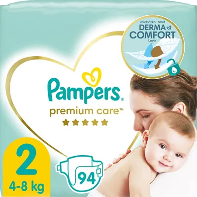Підгузки дитячі Pampers Premium Care розмір 2, 4-8 кг, 94 шт