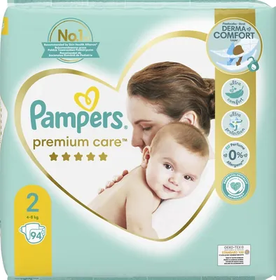 Підгузки дитячі Pampers Premium Care розмір 2, 4-8 кг, 94 шт