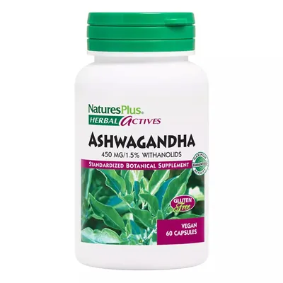 Ашваганда Nature's Plus Herbal Activess Ashwagandha 450 мг вег. капсули №60