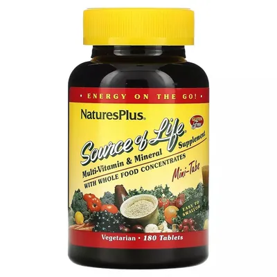 Вітамінно-мінеральний комплекс Nature's Plus Source of Life Multi-Vitamin and Mineral Supplement міні-таблетки №180