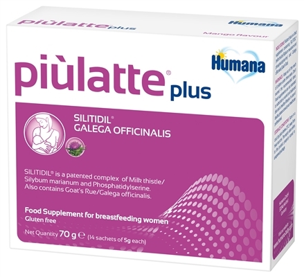 Диетическая добавка Humana Piulatte plus (14 саше по 5 г), 70 г