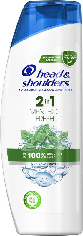 Шампунь и бальзам-ополаскиватель Head & Shoulders 2 в 1 Свежесть ментола против перхоти, 360 мл