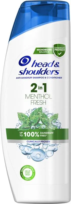 Шампунь і бальзам-ополіскувач Head & Shoulders 2-in-1 Menthol Fresh Свіжість ментолу проти лупи, 360 мл