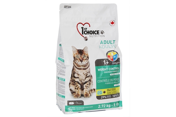 Корм сухий для дорослих котів 1st Choice Adult Weight Control зі смаком курки, 2.72 кг
