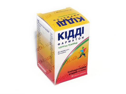 Фарматон кидди таблетки жев. №30 во флак.