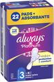 Прокладки гигиенические Always Platinum Day&Night, 5 капель, 3 размер, 22 шт