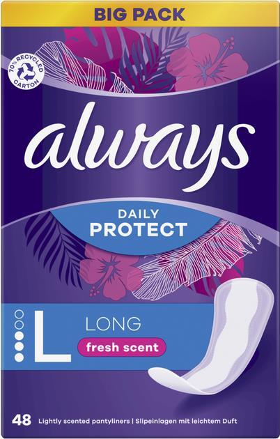 Прокладки ежедневные Always Daily Protect Long Свежий аромат, 48 штук