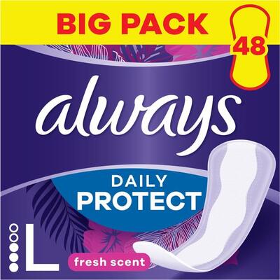 Прокладки ежедневные Always Daily Protect Long Свежий аромат, 48 штук