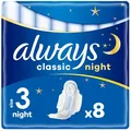 Прокладки гігієнічні Always Classic Night, 6 крапель, розмір 3, 8 шт