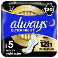 Прокладки гигиенические Always Ultra Secure Night Extra, 7 капель, 5 размер, 20 шт