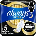 Прокладки гігієнічні Always Ultra Secure Night Extra, 7 крапель, 5 розмір, 32 шт