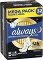 Прокладки гігієнічні Always Ultra Secure Night Extra, 7 крапель, 5 розмір, 32 шт