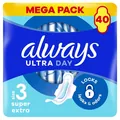 Прокладки гігієнічні Always Ultra Day Super Extra, 6 крапель, 3 розмір, 40 шт