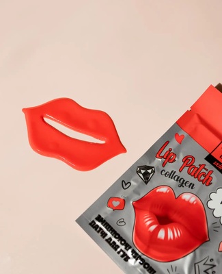 Патчі для губ Beauty Derm червоні колагенові, 1 шт